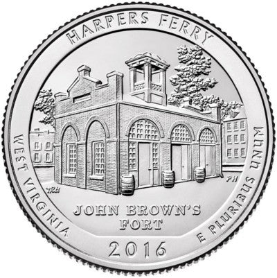 Estados Unidos de América. 2016(D). Quarter Dollar (SC) Harpers Ferry