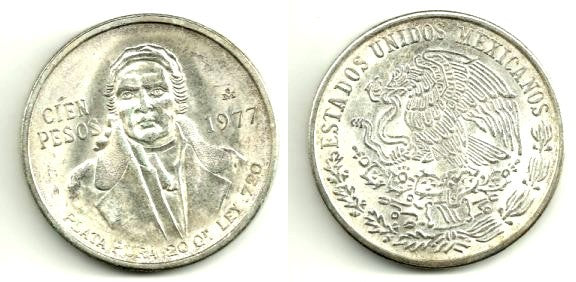 (483.1) Estados Unidos Mexicanos. 1977. 100 Pesos (SC)