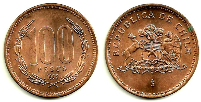 (226.2) Chile. 1996. 100 Pesos (SC)
