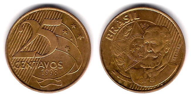 (650) Brasil. 1998. 25 Centavos (MBC)