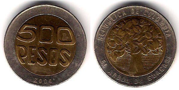 (286) Colombia. 2004. 500 Pesos (EBC)