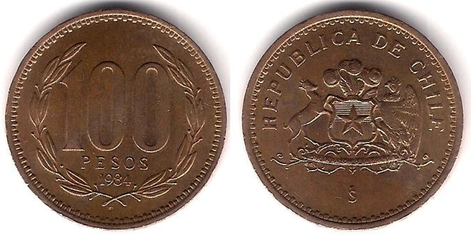 (226.1) Chile. 1984. 100 Pesos (EBC)