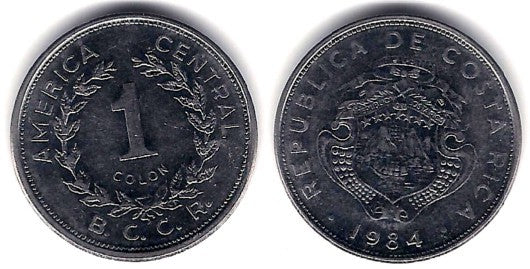 (210.1) Costa Rica. 1984. 1 Colon (MBC)