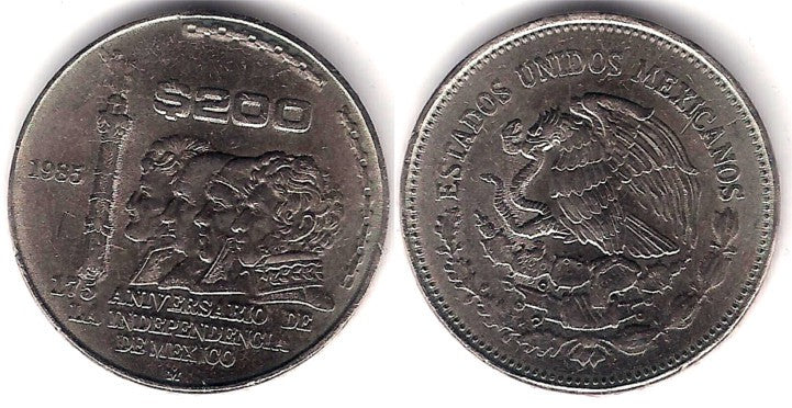 (510) Estados Unidos Mexicanos. 1985. 200 Pesos (MBC+)