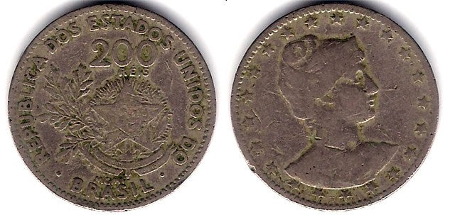(504) Brasil. 1901. 200 Reis (BC+)