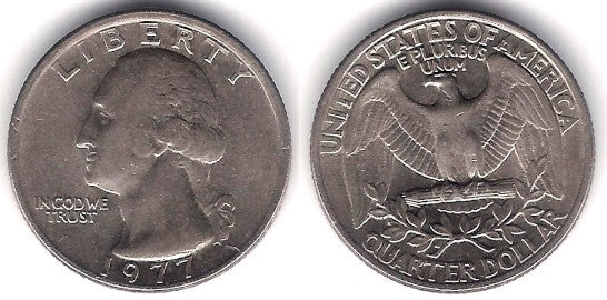 (A164a) Estados Unidos de América. 1977. Quarter Dollar (MBC)