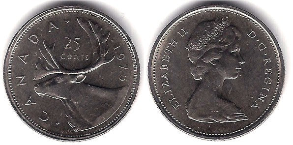 (62b) Canadá. 1975. 25 Cents (SC)