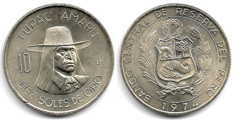 (258) Perú. 1974. 10 Soles de Oro (SC)