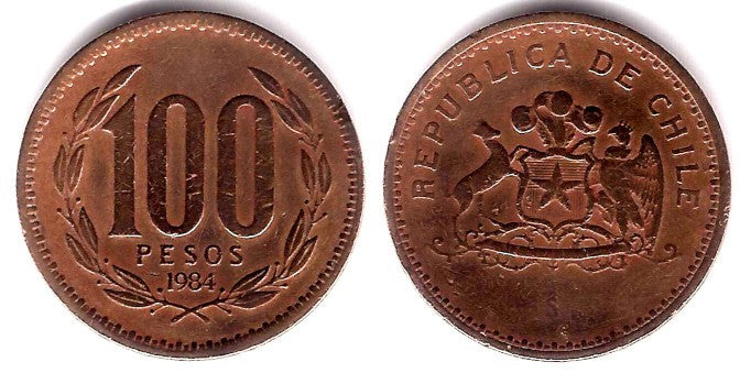 (226.1) Chile. 1984. 100 Pesos (MBC-)