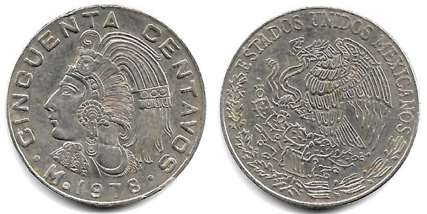 (452) Estados Unidos Mexicanos. 1978. 50 Centavos (MBC)