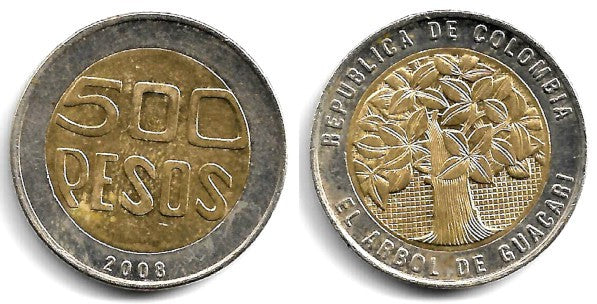 (286) Colombia. 2008. 500 Pesos (MBC)