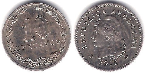 (35) Argentina. 1912. 10 Centavos (EBC)
