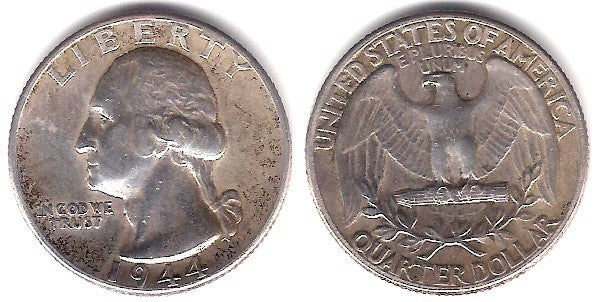 (164) Estados Unidos de América. 1944. Quarter Dollar (MBC+/MBC) (Plata)