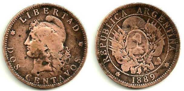 Argentina. 1889. 2 Centavos (BC)