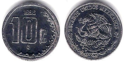 (547) Estados Unidos Mexicanos. 1996. 10 Centavos (EBC)