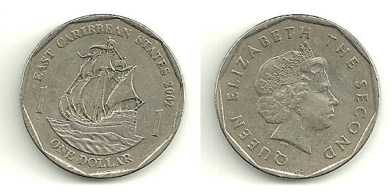 (39) Estados Orientales Caribeños. 2002. 1 Dollar (MBC)