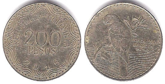 Colombia. 2016. 200 Pesos (MBC)