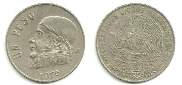 (460) Estados Unidos Mexicanos. 1975. 1 Peso (MBC)