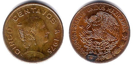 (427) Estados Unidos Mexicanos. 1975. 5 Centavos (MBC+)