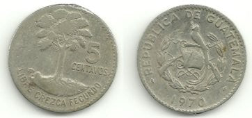 (266.1) Guatemala. 1970. 5 Centavos (BC)