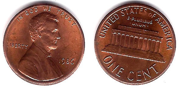 (201b) Estados Unidos de América. 1986. 1 Cent (MBC)