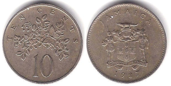 (47) Jamaica. 1987. 10 Cents (MBC)