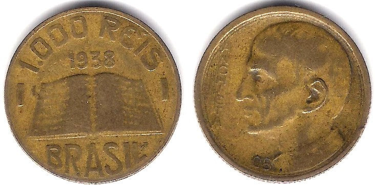 (541) Brasil. 1938. 1000 Reis (MBC-)