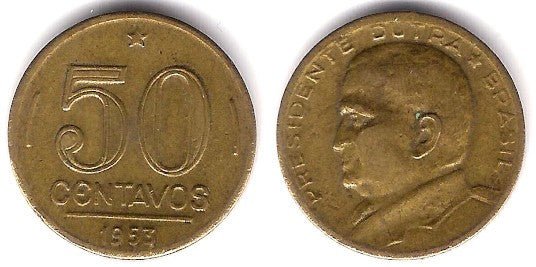 (563) Brasil. 1953. 50 Centavos (MBC)