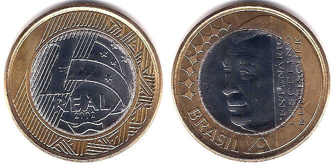 (656) Brasil. 2002. 1 Real (SC)