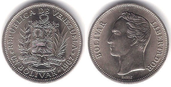 (Y42) Venezuela. 1967. 2 Bolivares (SC)