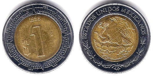 (603) Estados Unidos Mexicanos. 1999. 1 Peso (MBC)
