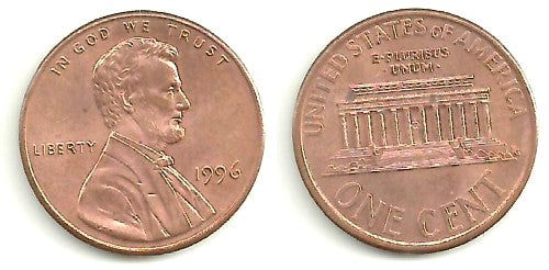 (201) Estados Unidos de América. 1996. 1 Cent (BC)