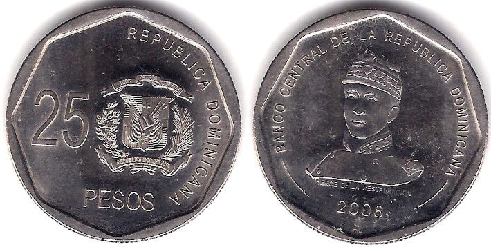 (107) República Dominicana. 2008. 25 Pesos (EBC)