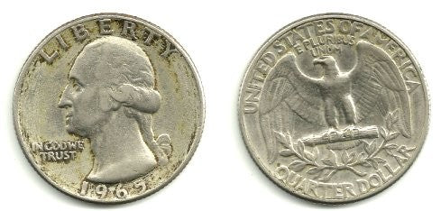 (164a) Estados Unidos de América. 1965. Quarter Dollar (MBC)