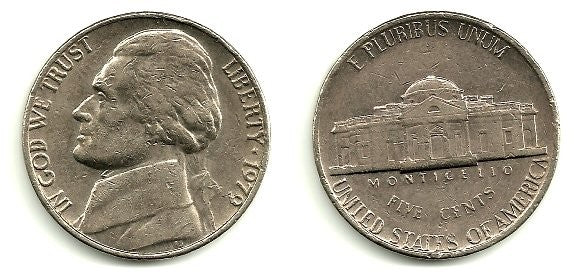 (A192) Estados Unidos de América. 1979. 5 Cents (MBC)