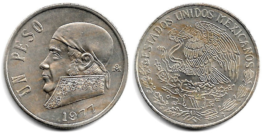 (460) Estados Unidos Mexicanos. 1977. 1 Peso (EBC)