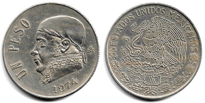 (460) Estados Unidos Mexicanos. 1974. 1 Peso (MBC)