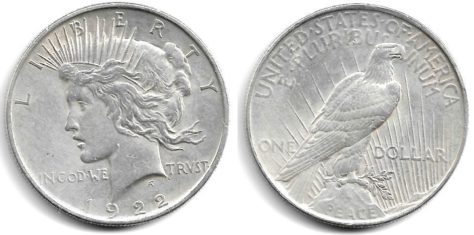 (150) Estados Unidos de América. 1922. 1 Dollar (MBC) (Plata)