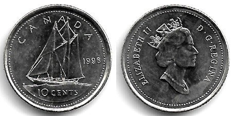 (183) Canadá. 1996. 10 Cents (SC)