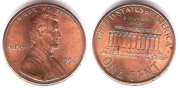(201b) Estados Unidos de América. 1996. 1 Cent (SC-)