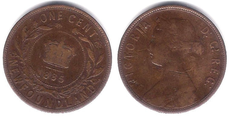 (1) Canadá (New Foundland). 1885. 1 Cent (BC)