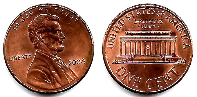 (201b) Estados Unidos de América. 2004. 1 Cent (MBC) Leves manchas