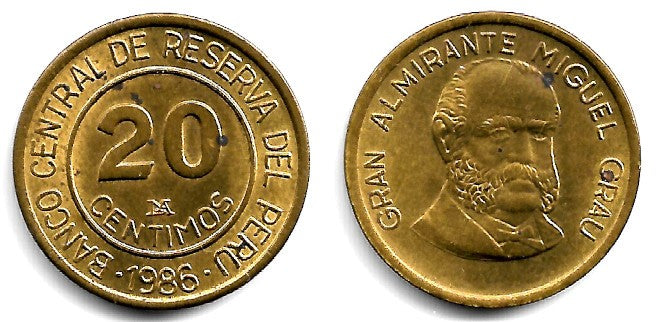 (294) Perú. 1986. 20 Céntimos (MBC+)