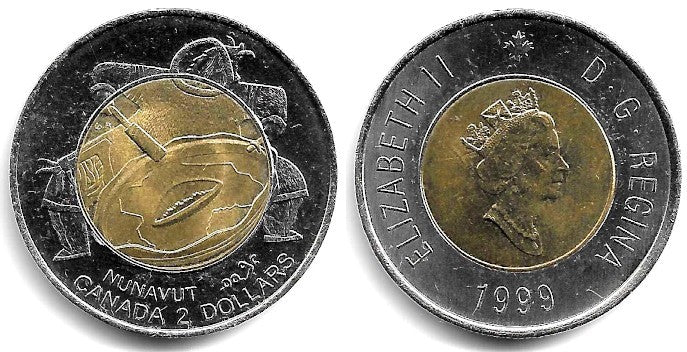 (357) Canadá. 1999. 2 Dollars (EBC)