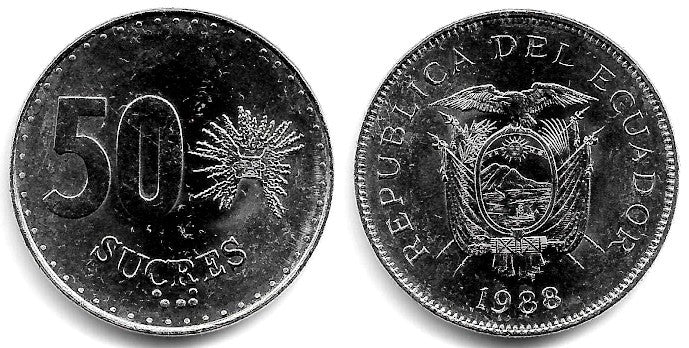 (93) Ecuador. 1988. 50 Sucres (SC)