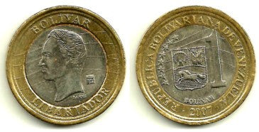 (Y93) Venezuela. 2007. 1 Bolivar (MBC+)