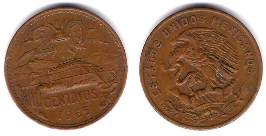 (440) Estados Unidos Mexicanos. 1965. 20 Centavos (BC)
