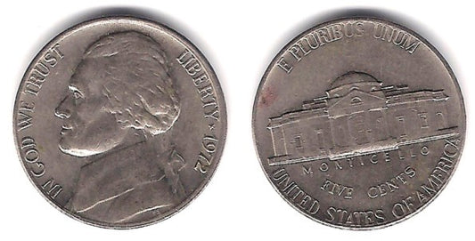 (A192) Estados Unidos de América. 1972. 5 Cents (MBC-)