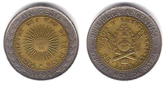 (112.1) Argentina. 1994. 1 Peso (MBC-)