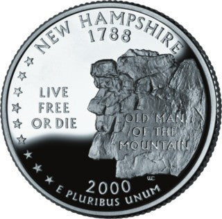 (308) Estados Unidos de América. 2000(P). Quarter Dollar (SC) New Hampshire